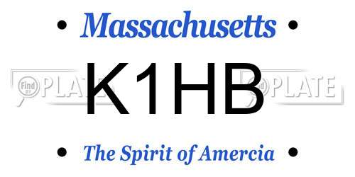 K1HB Massachusetts License Plate