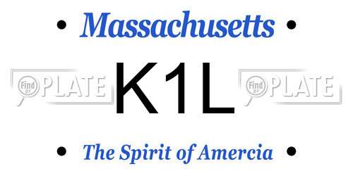 K1L Massachusetts License Plate