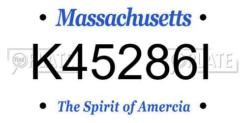 K45286I Massachusetts License Plate