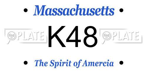K48 Massachusetts License Plate