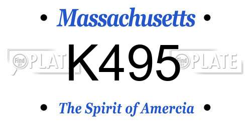 K495 Massachusetts License Plate