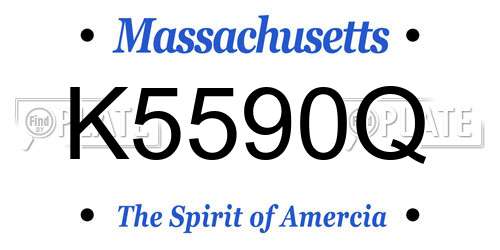 K5590Q Massachusetts License Plate
