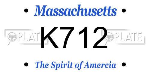 K712 Massachusetts License Plate