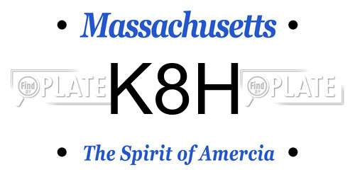 K8H Massachusetts License Plate