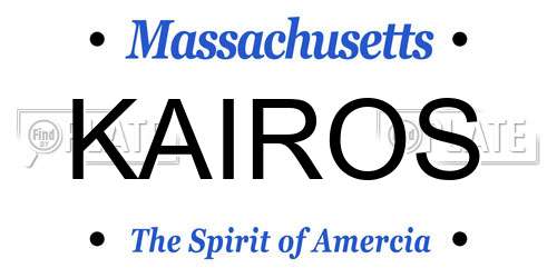 KAIROS Massachusetts License Plate