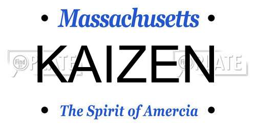 KAIZEN Massachusetts License Plate