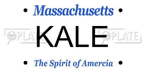 KALE Massachusetts License Plate