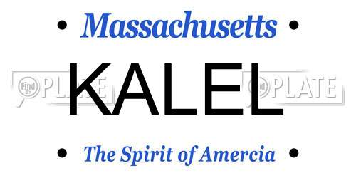 KALEL Massachusetts License Plate