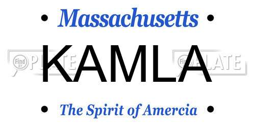 KAMLA Massachusetts License Plate