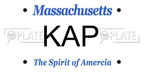 KAP Massachusetts License Plate