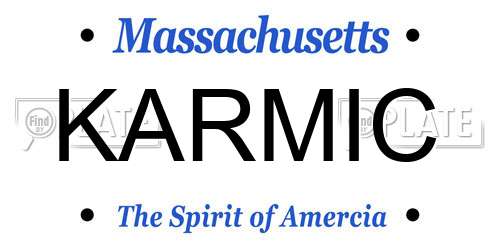 KARMIC Massachusetts License Plate