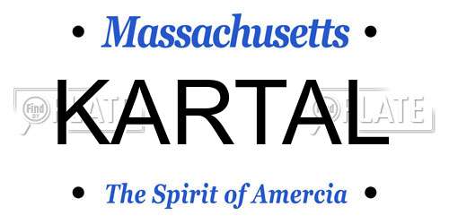 KARTAL Massachusetts License Plate