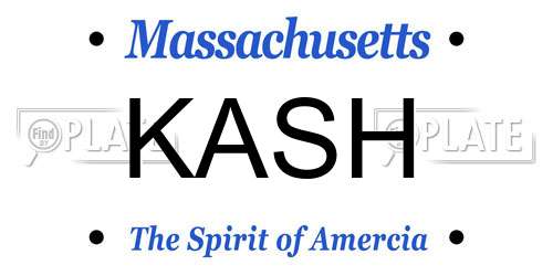 KASH Massachusetts License Plate