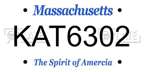 KAT6302 Massachusetts License Plate