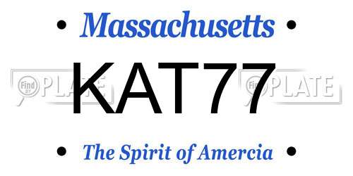 KAT77 Massachusetts License Plate
