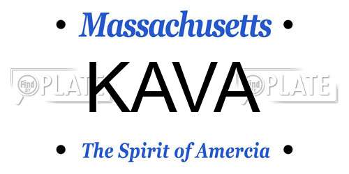 KAVA Massachusetts License Plate