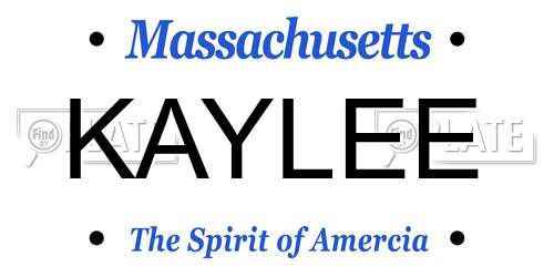 KAYLEE Massachusetts License Plate