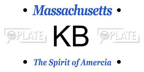 KB Massachusetts License Plate