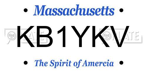 KB1YKV Massachusetts License Plate