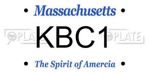 KBC1 Massachusetts License Plate