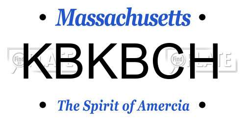 KBKBCH Massachusetts License Plate