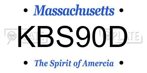 KBS90D Massachusetts License Plate