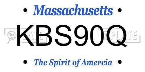 KBS90Q Massachusetts License Plate