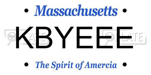 KBYEEE Massachusetts License Plate