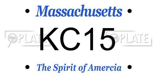 KC15 Massachusetts License Plate