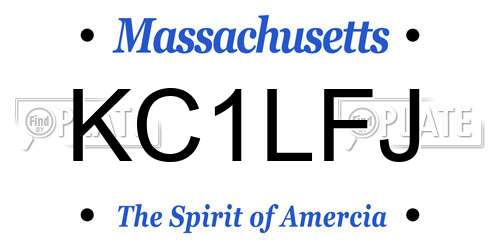 KC1LFJ Massachusetts License Plate