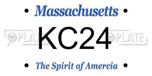 KC24 Massachusetts License Plate