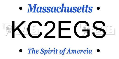 KC2EGS Massachusetts License Plate