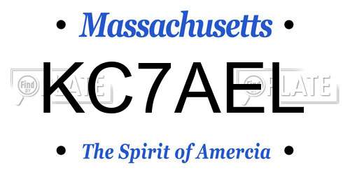 KC7AEL Massachusetts License Plate