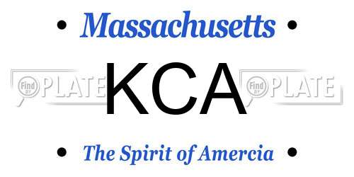 KCA Massachusetts License Plate