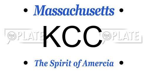 KCC Massachusetts License Plate