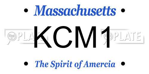 KCM1 Massachusetts License Plate