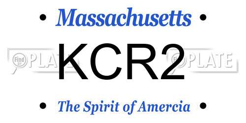 KCR2 Massachusetts License Plate