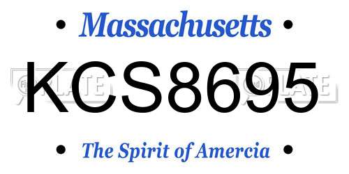 KCS8695 Massachusetts License Plate