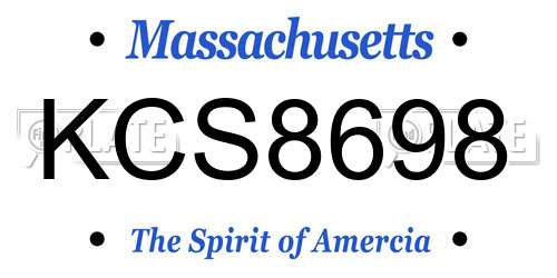 KCS8698 Massachusetts License Plate