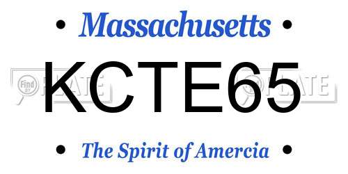 KCTE65 Massachusetts License Plate