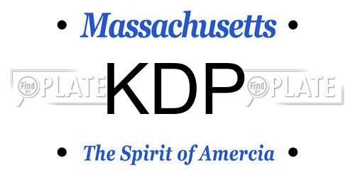 KDP Massachusetts License Plate