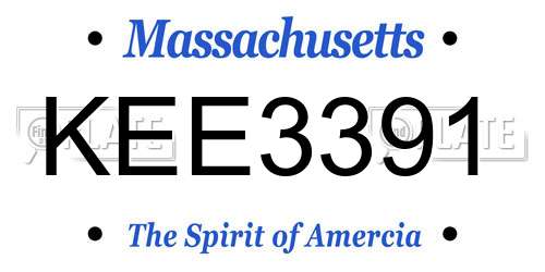 KEE3391 Massachusetts License Plate