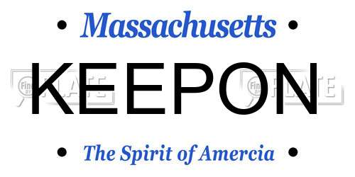 KEEPON Massachusetts License Plate