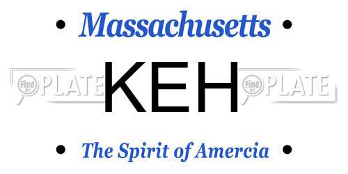 KEH Massachusetts License Plate