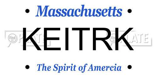 KEITRK Massachusetts License Plate