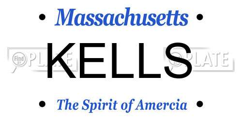 KELLS Massachusetts License Plate