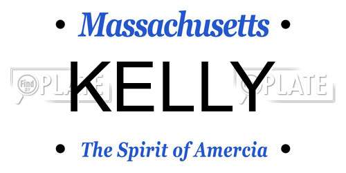 KELLY Massachusetts License Plate