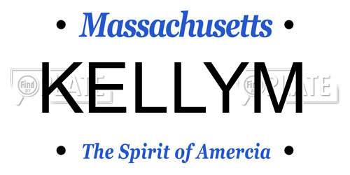 KELLYM Massachusetts License Plate