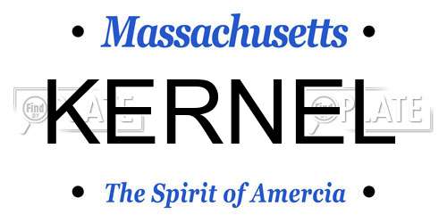 KERNEL Massachusetts License Plate