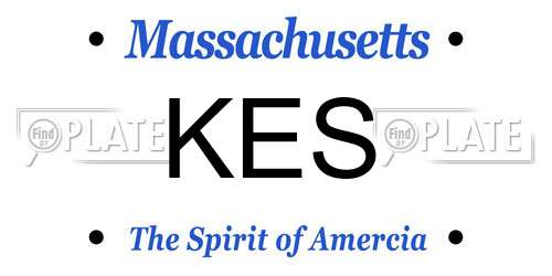 KES Massachusetts License Plate